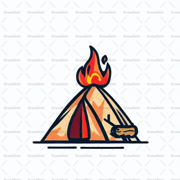 Zelt und Lagerfeuer